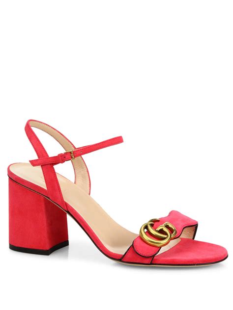 gucci pink jelly heels|gucci sandals block heel.